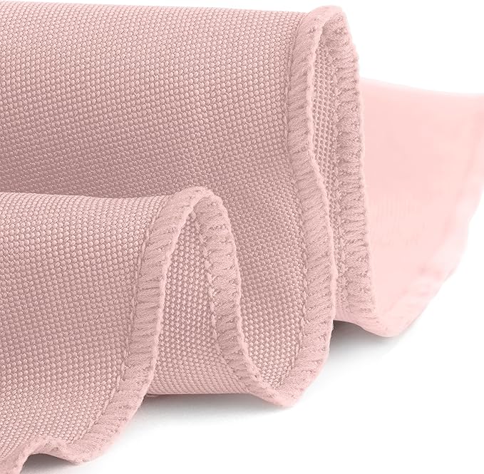 Gee Di Moda Round Tablecloth - 120 Inch Pink Round Table Cloth for 60 to 96 Inch Round Tables - Heavy Duty Washable Fabric - for Buffet Table, Holiday Party, Dinner, Wedding & Baby Shower
