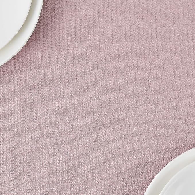 maxmill Square Jacquard Tablecloth Water Resistance Antiwrinkle Spill Proof Textured Table Cloth, Fabric Table Cover for Buffet Banquet Parties Event Holiday Dinner, 70 x 70 Inch, Dusty Pink