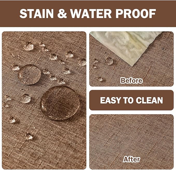 AUSSPVOCT Textured Tablecloth Rectangle 60x104 Water Resistant Spill-Proof Wipeable Table Cloth Wrinkle Free Fabric Dining Table Cover for Birthday Party Farmhouse Spring Kitchen Tablecloths