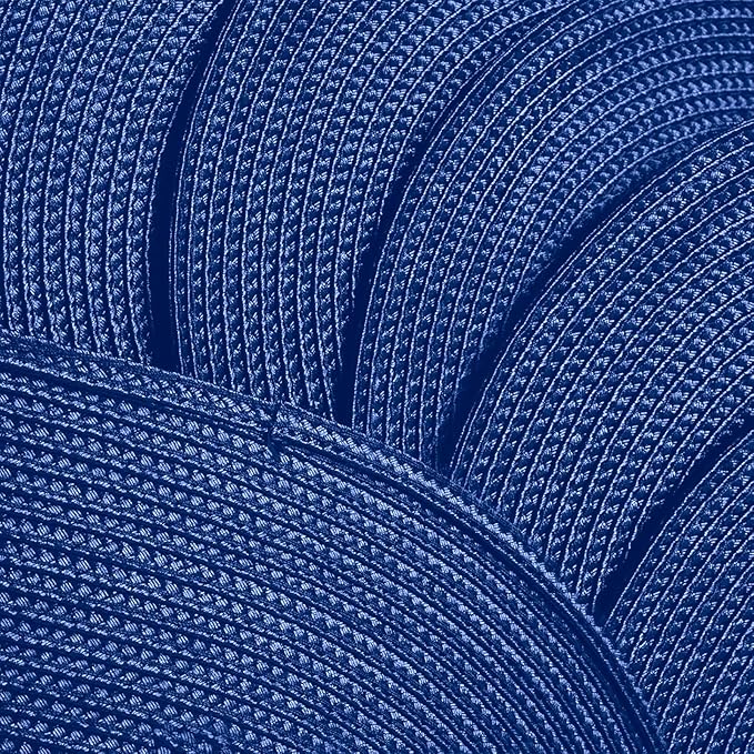 AHHFSMEI Placemats Set of 6 for Dining Table Washable Woven Non-Slip 18x12 inches Placemat Heat-Resistant Durable Table Mats for Dining Table Easy to Clean(Navy Blue)
