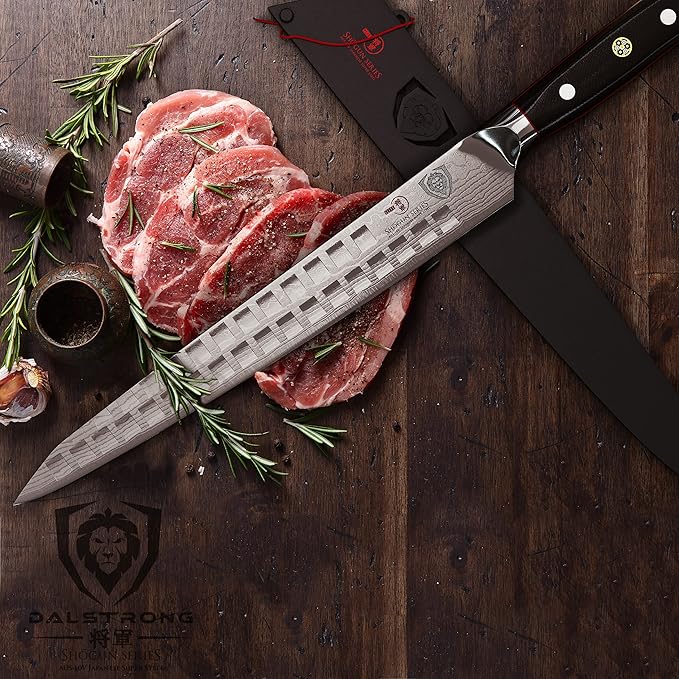 Dalstrong Ultimate Slicer Sujihiki Knife - 10.5 inch - Shogun Series ELITE - The Tokugawa - Damascus Slicing Knife - AUS-10V Japanese Super Steel Kitchen Slicer Saya - Kitchen Knife - Sheath Included
