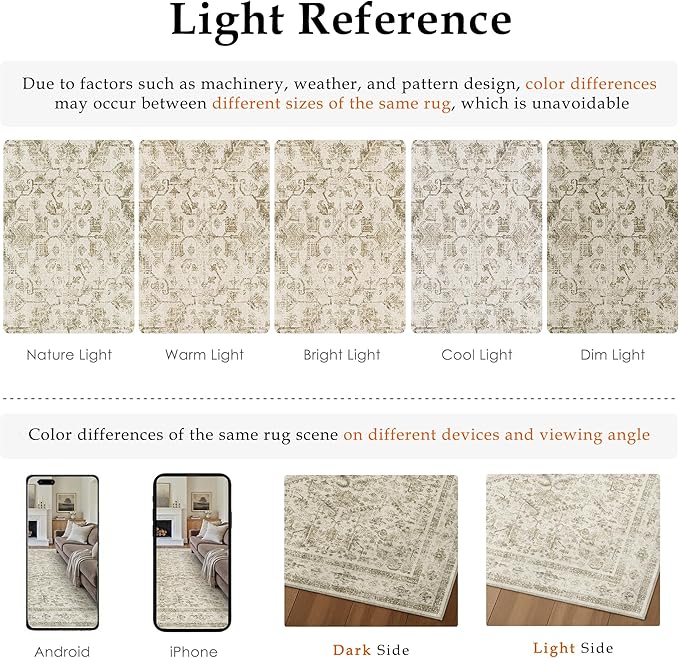 Taupe 2x8 Runner Rug Vintage Area Carpet Hallway Indoor Kitchen Washable Low Pile Traditional Distressed Retro Accent Throw Rug Non Slip for Laundry Bathroom Office
