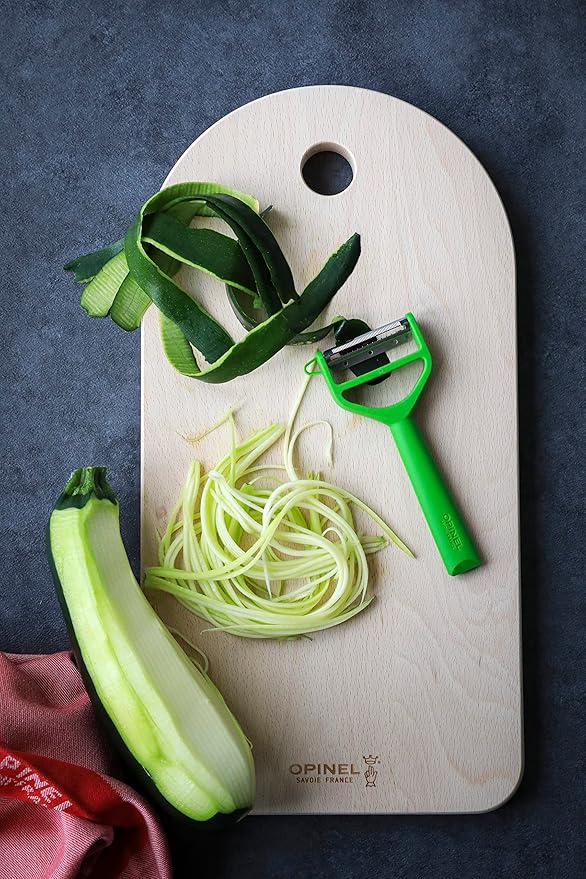 Opinel Les Essentials+ No. 315 Peeler, Corrosion Resistant + Dishwasher Safe, Made in France (Green)