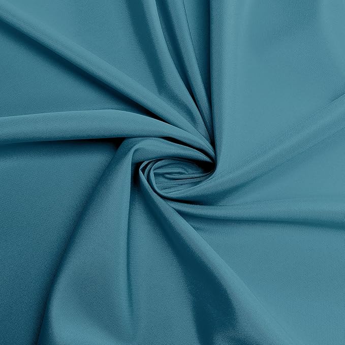 sancua Round Tablecloth - 60 Inch(Fits 20-48 Inch Tables) - Water Resistant Spill Proof Washable Polyester Table Cloth Decorative Fabric Table Cover for Dining, Buffet Parties and Camping, Teal