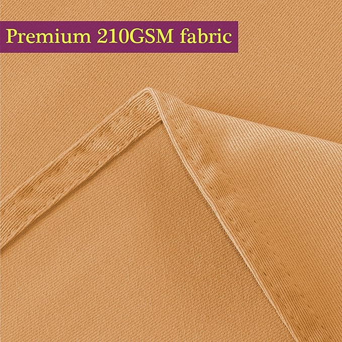 Obstal 210GSM Rectangle Table Cloth - Heavy Duty Water Resistance Microfiber Tablecloth, Decorative Fabric Table Cover for Outdoor and Indoor Use (Orange, 60 x 120 Inch)