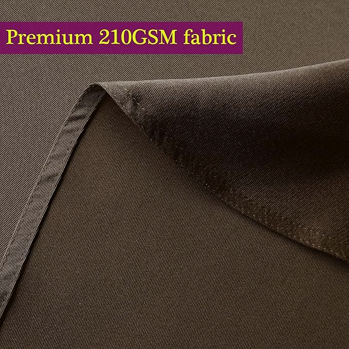 Obstal 210GSM Rectangle Table Cloth - Heavy Duty Water Resistance Microfiber Tablecloth, Decorative Fabric Table Cover for Outdoor and Indoor Use (Chocolate, 60 x 102 Inch)