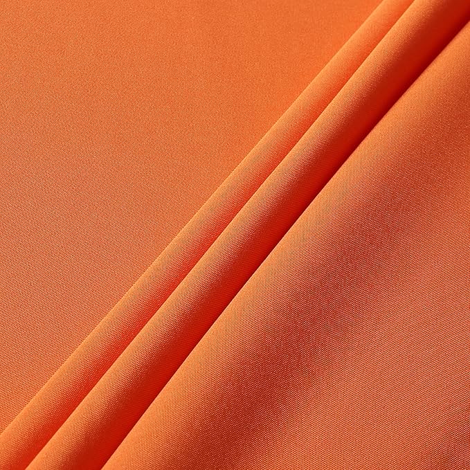 sancua Round Tablecloth - 60 Inch - Water Resistant Spill Proof Washable Polyester Table Cloth Decorative Fabric Table Cover for Dining Tables, Buffet Parties and Camping, Orange