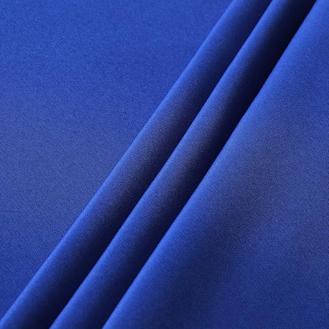 sancua Round Tablecloth - 48 Inch - Water Resistant Spill Proof Washable Polyester Table Cloth Decorative Fabric Table Cover for Dining Tables, Buffet Parties and Camping, Royal Blue