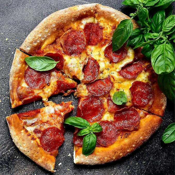 Baker's Secret Nonstick Pizza Pan for Oven 14", Baking Area 12", Aluminized Steel Pizza Baking Pan, 2 Layers Non-stick Coating Easy Release, Dishwasher Safe - The Superb Collection