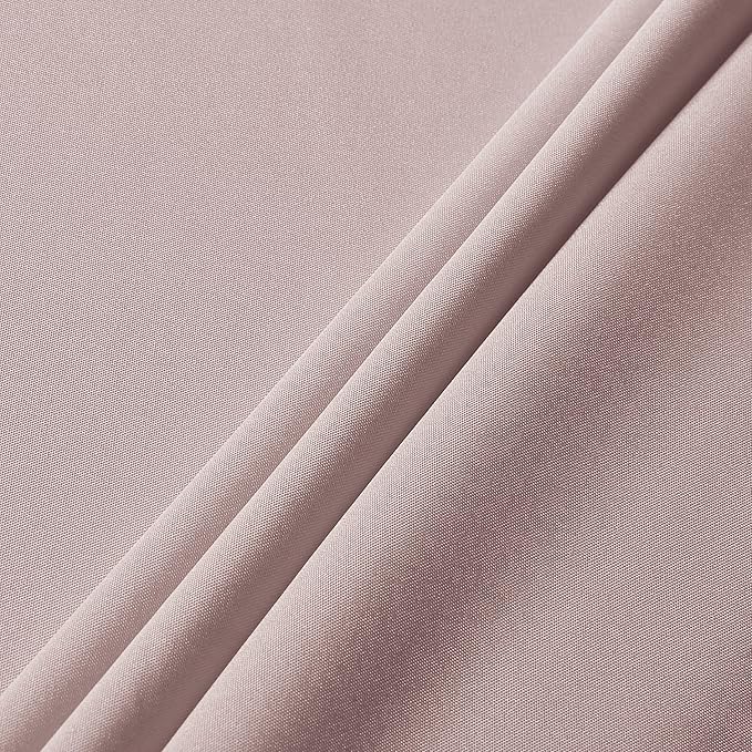 sancua Round Tablecloth - 120 Inch - Water Resistant Spill Proof Washable Polyester Table Cloth Decorative Fabric Table Cover for Dining Tables, Buffet Parties and Camping, Blush
