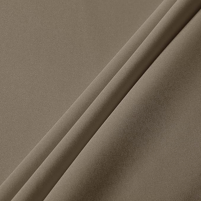 sancua Round Tablecloth - 70 Inch - Water Resistant Spill Proof Washable Polyester Table Cloth Decorative Fabric Table Cover for Dining Tables, Buffet Parties and Camping, Taupe