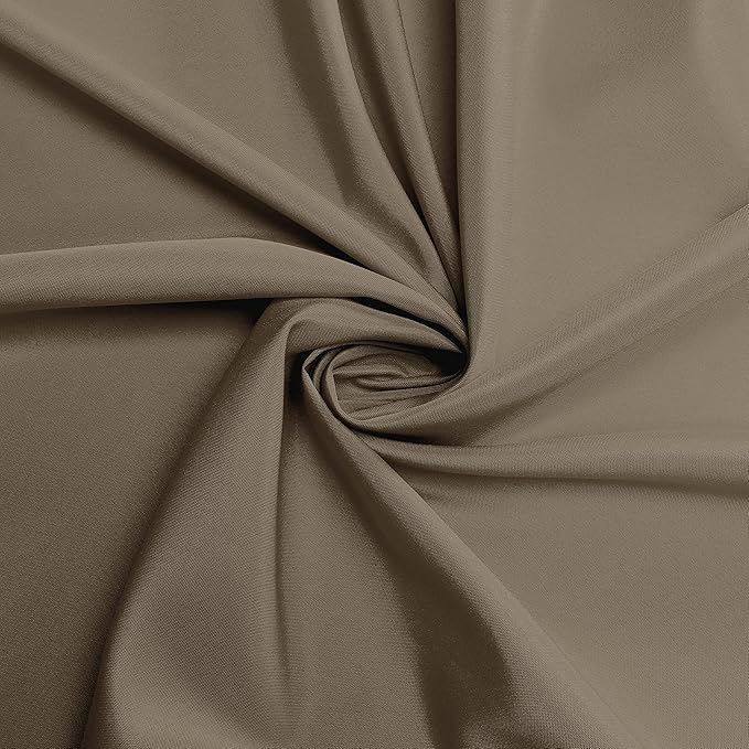 sancua Round Tablecloth - 70 Inch - Water Resistant Spill Proof Washable Polyester Table Cloth Decorative Fabric Table Cover for Dining Tables, Buffet Parties and Camping, Taupe