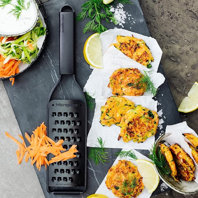 Microplane Kitchen Grater Extra Coarse with a Stainless-Steel Blade - Made in USA, for Cheese, Potato, Zucchini, Carrot, Apple & Cabbage from The Black Sheep Series