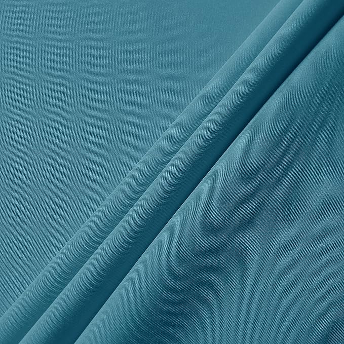 sancua Round Tablecloth - 120 Inch - Water Resistant Spill Proof Washable Polyester Table Cloth Decorative Fabric Table Cover for Dining Tables, Buffet Parties and Camping, Teal