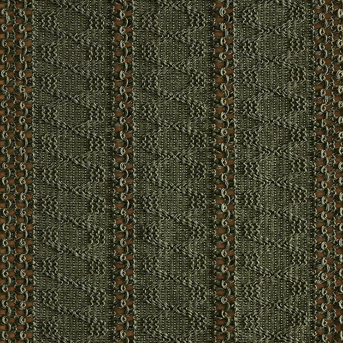 ZeeMart Macrame Style Boho Table Runner, Olive Green Table Runners 108 Inches Long, Farmhouse Woven Home Decor, 12x108 Inch, Olive