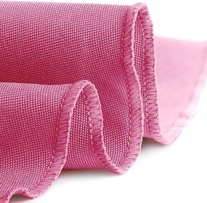 Gee Di Moda Round Tablecloth - 70 Inch Fuchsia Round Table Cloth for 24 to 48 Inch Round Tables - Heavy Duty Washable Fabric - for Buffet Table, Holiday Party, Dinner, Wedding & Baby Shower