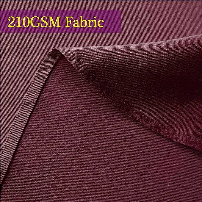 Obstal 210GSM Rectangle Burgundy Tablecloth, Christmas Decorations Table Cloth Waterproof, Table Cover Protector for Holiday Party Use (Burgundy,60 x 102 Inch)