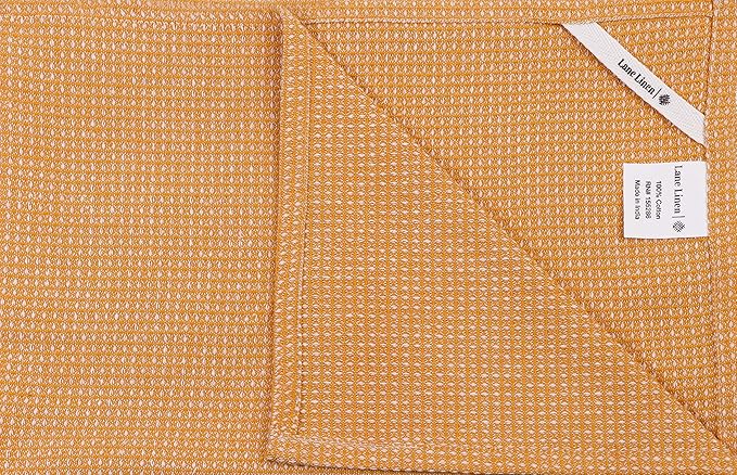 LANE LINEN Kitchen Towels Set of 12-100% Cotton, Quick-Drying 18” x 28” Absorbent Dish & Tea Towels, Premium Hand Towels for Drying Dishes - Yellow