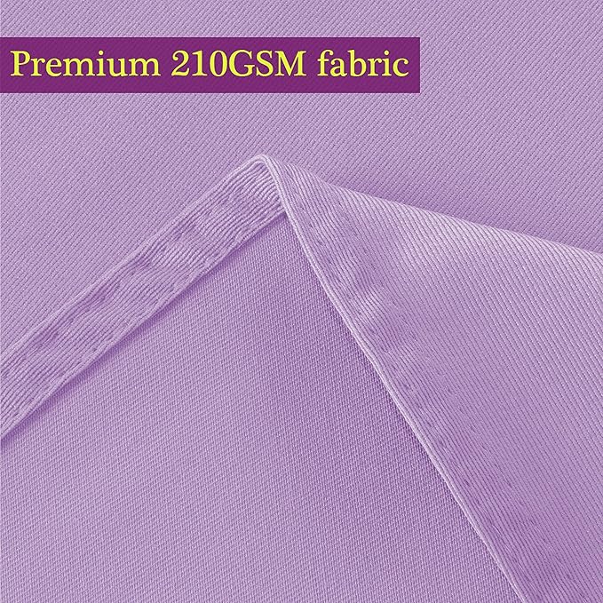 Obstal 210GSM Rectangle Table Cloth - Heavy Duty Water Resistance Microfiber Tablecloth, Decorative Fabric Table Cover for Outdoor and Indoor Use (Lavender, 60 x 120 Inch)