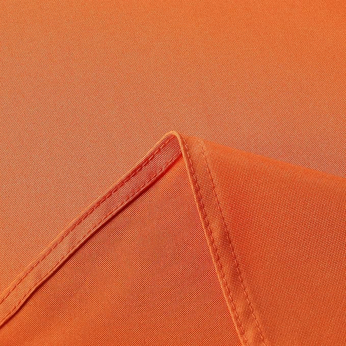 sancua Round Tablecloth - 70 Inch - Water Resistant Spill Proof Washable Polyester Table Cloth Decorative Fabric Table Cover for Dining Tables, Buffet Parties and Camping, Orange