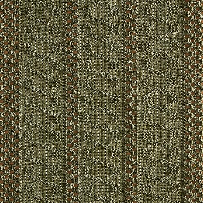 ZeeMart Macrame Style Boho Table Runner, Moss Green Table Runners 36 Inches Long, Farmhouse Woven Home Decor, 12x36 Inch, Moss