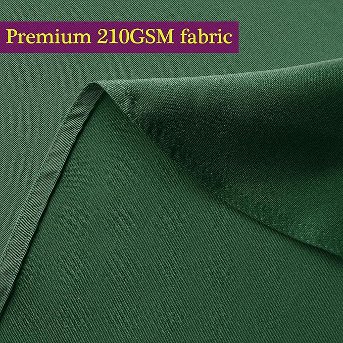 Obstal 210GSM Rectangle Green Table Cloth, Christmas Decorations Waterproof Tablecloth, Table Cover Protector for Holiday Party Use (Blackish Green,52 x 70 Inch)