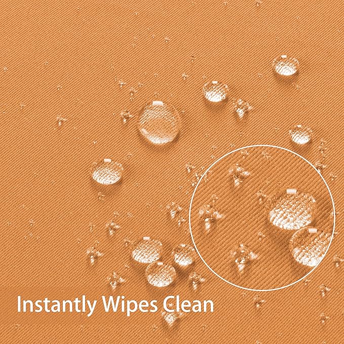 Obstal 210GSM Round Table Cloth, Water Resistance Microfiber Tablecloth, Decorative Fabric Circular Table Cover for Outdoor and Indoor Use (Orange, 60 Inch Diameter)