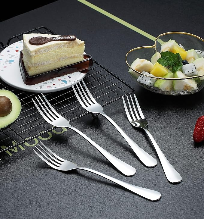 Kyraton Dinner Fork 12 Pieces, Stainless Steel 8.17 Inch Forks Silverware, Table Forks Set of 12